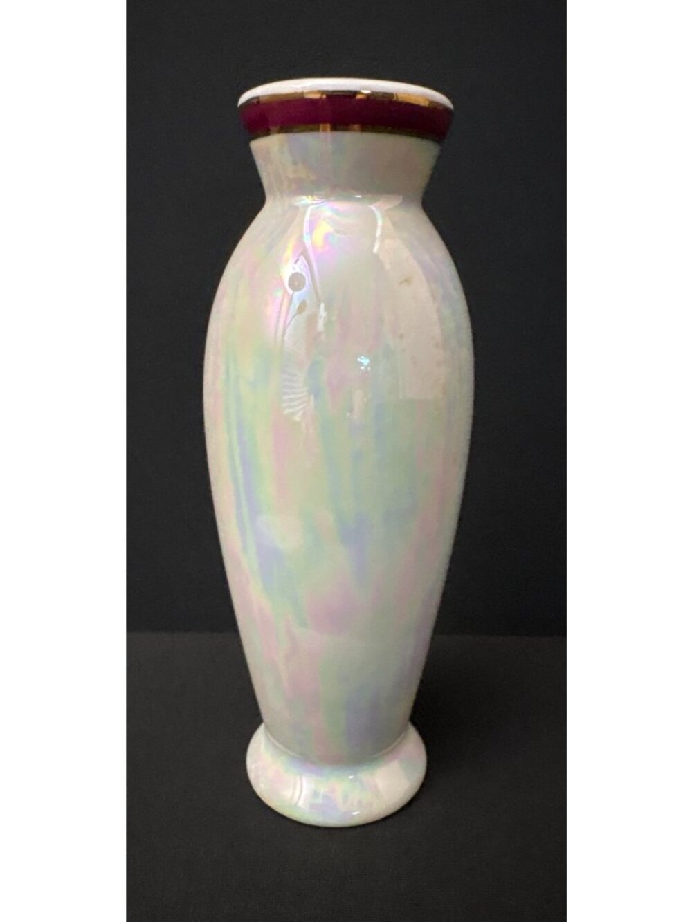Vintage Las Vegas Souvenir Bud Ceramic Vase Glossy Floral Bouquet Pink Red Decor - Picture 3 of 8